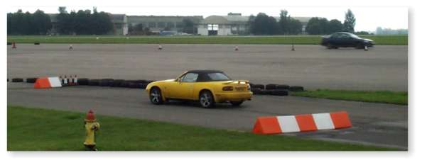 Richard demonstrates negotiatation of the terrifying toblerone chicane