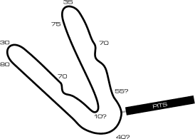 Map of Wroughton Airfield Circuit (as it was on June 30 2001)